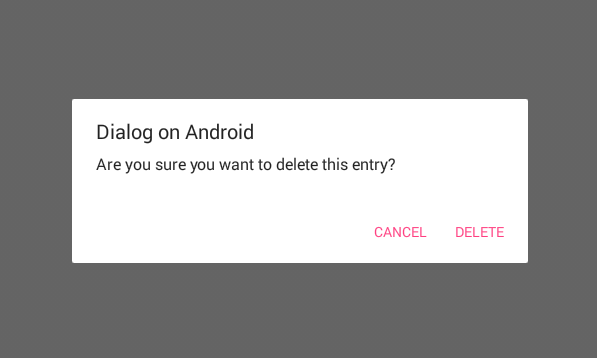 default android alertdialog